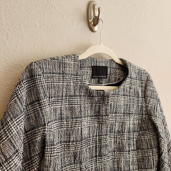 Banana Republic Black & White‎ Tweed Jacket/Blazer Size 8 - Picture 2 of 13